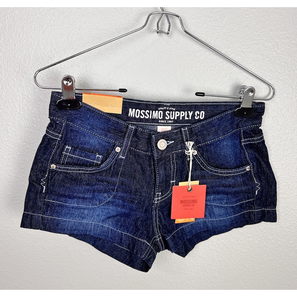 Mossimo‎ Jean Shorts Womens Size 1 cotton Medium Wash Short Shorts NWT